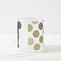 Cute Polka Dot Black Kitty Cat Mug mugs