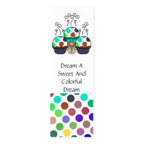 Cute Polka Dot Cupcake Monster Bookmark business cards