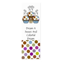 Cute Polka Dot Cupcake Monster Bookmark business cards