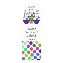 Cute Polka Dot Cupcake Monster Bookmark business cards