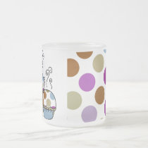 Cute Polka Dot Cupcake Monster Mug mugs