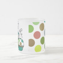 Cute Polka Dot Cupcake Monster Mug mugs