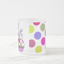 Cute Polka Dot Cupcake Monster Mug mugs