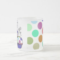 Cute Polka Dot Cupcake Monster Mug mugs