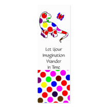 Cute Polka Dot Dinosaur Bookmark business cards