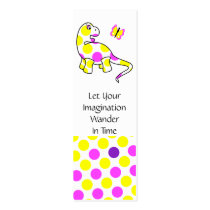 Cute Polka Dot Dinosaur Bookmark business cards