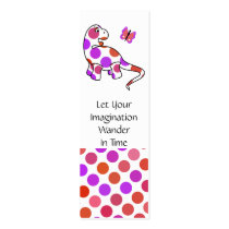 Cute Polka Dot Dinosaur Bookmark business cards