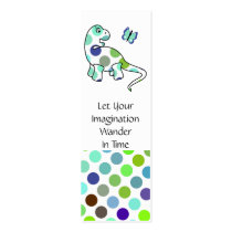 Cute Polka Dot Dinosaur Bookmark business cards