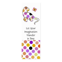Cute Polka Dot Dinosaur Bookmark business cards