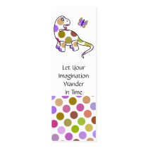 Cute Polka Dot Dinosaur Bookmark business cards