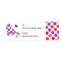 Cute Polka Dot Dinosaur Gift Tag business cards