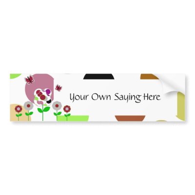 Cute Polka Dot Flowers Bumper Sticker by polkadotpizazz