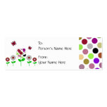 Cute Polka Dot Flowers Gift Tag