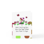 Cute Polka Dot Flowers Greeting Card