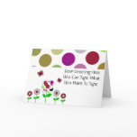 Cute Polka Dot Flowers Greeting Card