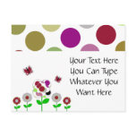 Cute Polka Dot Flowers Postcard