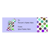 Cute Polka Dot Kitty Cat Gift Tag business cards
