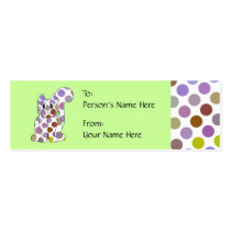 Cute Polka Dot Kitty Cat Gift Tag business cards