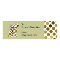 Cute Polka Dot Kitty Cat Gift Tag business cards