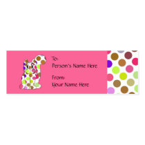 Cute Polka Dot Kitty Cat Gift Tag business cards