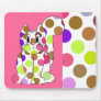 Cute Polka Dot Kitty Cat Mousepad