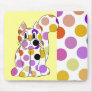 Cute Polka Dot Kitty Cat Mousepad