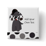 Cute Polka Dot Puppy Dog Customizable Button