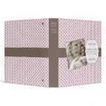 Cute Polka Dots Baby Photos Avery Binder (Pink)