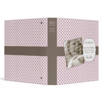 Cute Polka Dots Baby Photos Avery Binder (Pink)