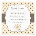Cute Polka Dots Modern Baby Shower Invitation