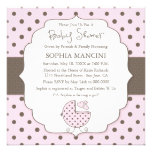 Cute Polka Dots Modern Baby Shower Invitation