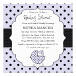 Cute Polka Dots Modern Baby Shower Invitation