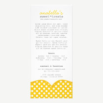 Cute Polka Dots Rack Card rack cards