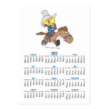 cute pony ride cartoon business card template