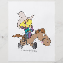 cute pony ride cartoon flyer