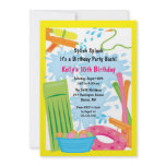 Cute Pool Party Birthday Invitation