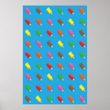 Cute Popsicle Cartoon Pattern Print
