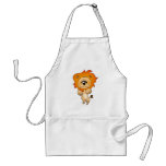 Cute pouncing lion aprons