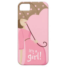 Cute Pregnant Mom to be It's a GIRL! iPhone 5 Cover