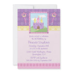 Cute princess party castle birthday invitation