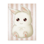 Cute Puffy Kawaii Bunny Rabbit Postcard