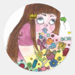 Cute Puke Round Stickers