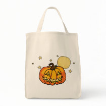 Cute Pumpkin Against Moon Bags