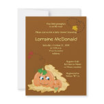 Cute Pumpkin Fall Autumn Baby Shower Invitation