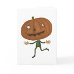 cute pumpkin head greeting card