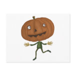 cute pumpkin head post card