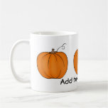 Cute pumpkin mug for your text