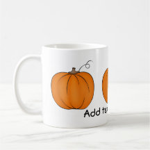 Cute pumpkin mug for your text