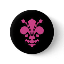 Cute punk fleur de lys hot pink and black