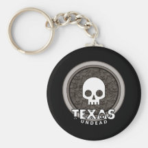 Cute Punk Skull Texas Keychain Dark